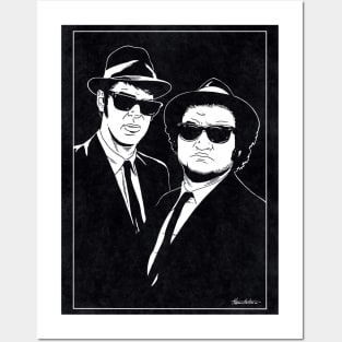 THE BLUES BROTHERS (Black and White) Posters and Art